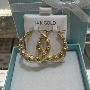 Gold Hoop Earrings 14KT - brand new